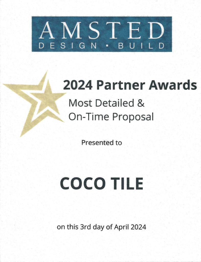 COCO TILE - Amsted 2024 Partner Awards - Most Detailed & On-Time Proposal